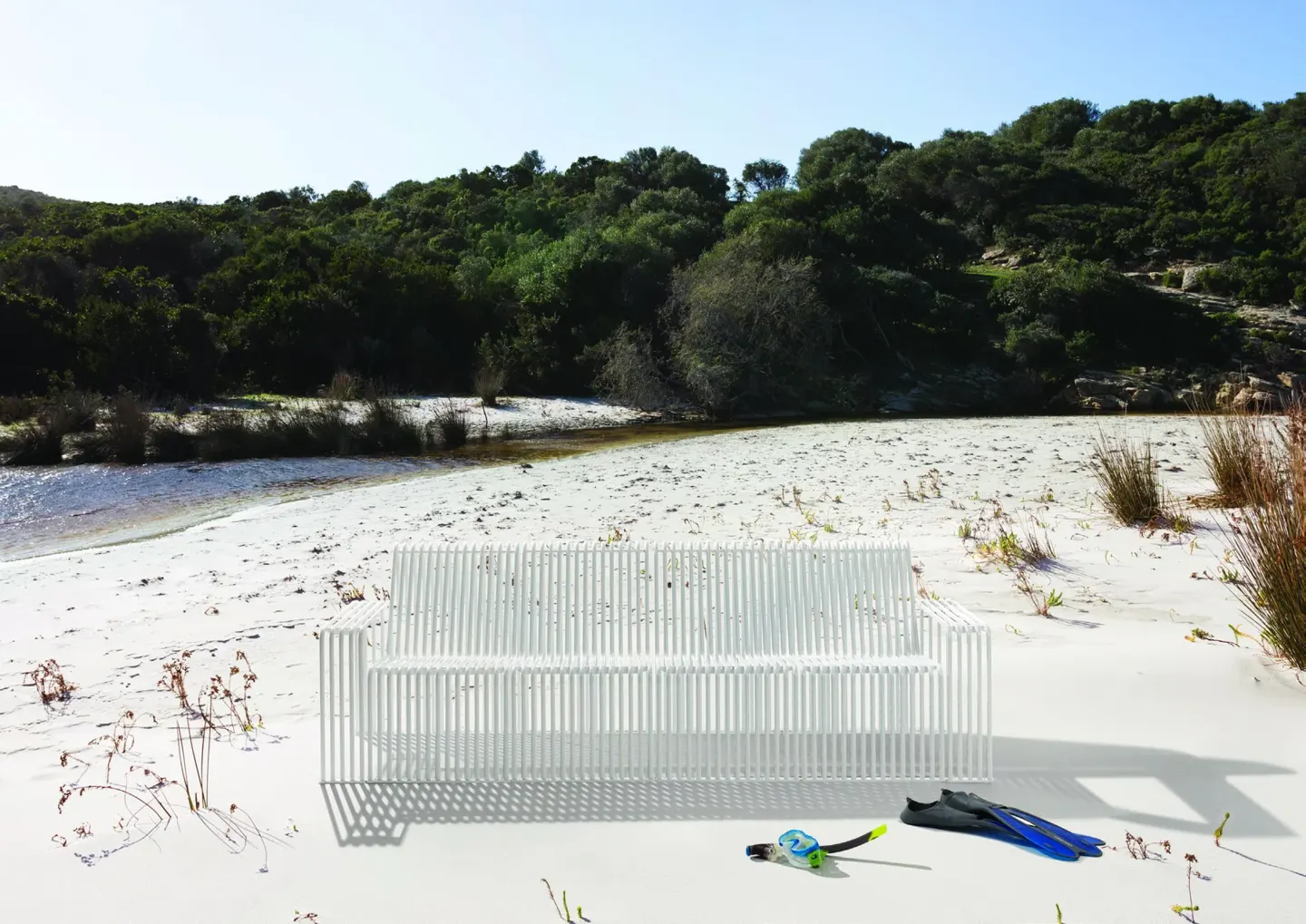 Zeroquindici.015 modular sofa on a beach