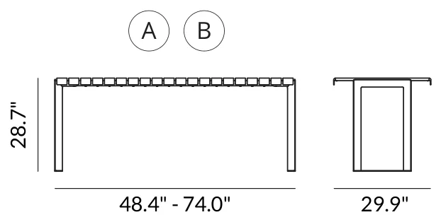 Table Legs (Pair) dimensions