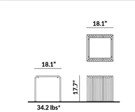 Cube Table dimensions