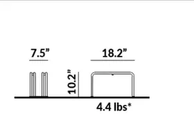 Low Bike Rack dimensions