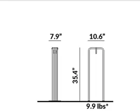 Pole Bike Rack dimensions