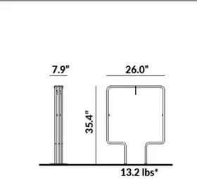 Square Bike Rack dimensions