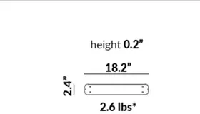 Flat-Bench-to-Flat-Bench Middle Metal Linking Plates (Note: for straight & curved benches) dimensions
