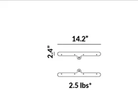 Modular Unit Connecting Brackets (Note: set of 2) dimensions