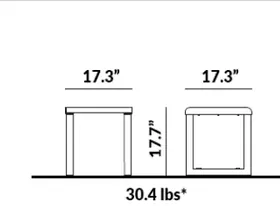Cube Chair dimensions
