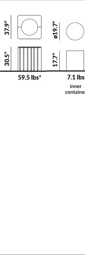 Planter dimensions