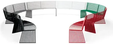 Middle Bench-with-Backrest-to-Bench-with-Backrest Metal Linking Plate (Note: for straight & curved benches)