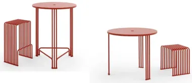 33.5” Long Round Table