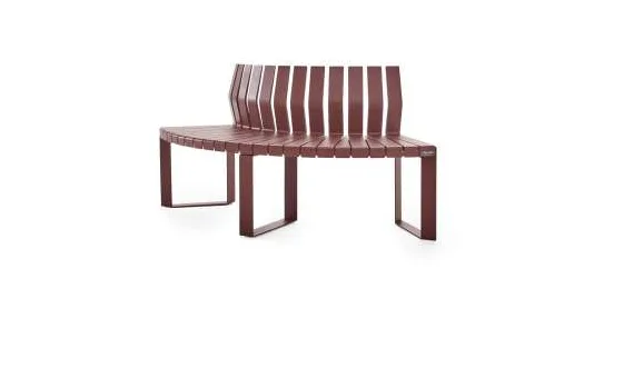 Curved Bench with Backrest & Armrests (48.8" x 48.8")